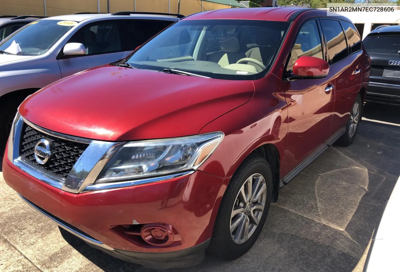 2014 Nissan Pathfinder S VIN: 5N1AR2MN7EC728606 Lot: 70905434