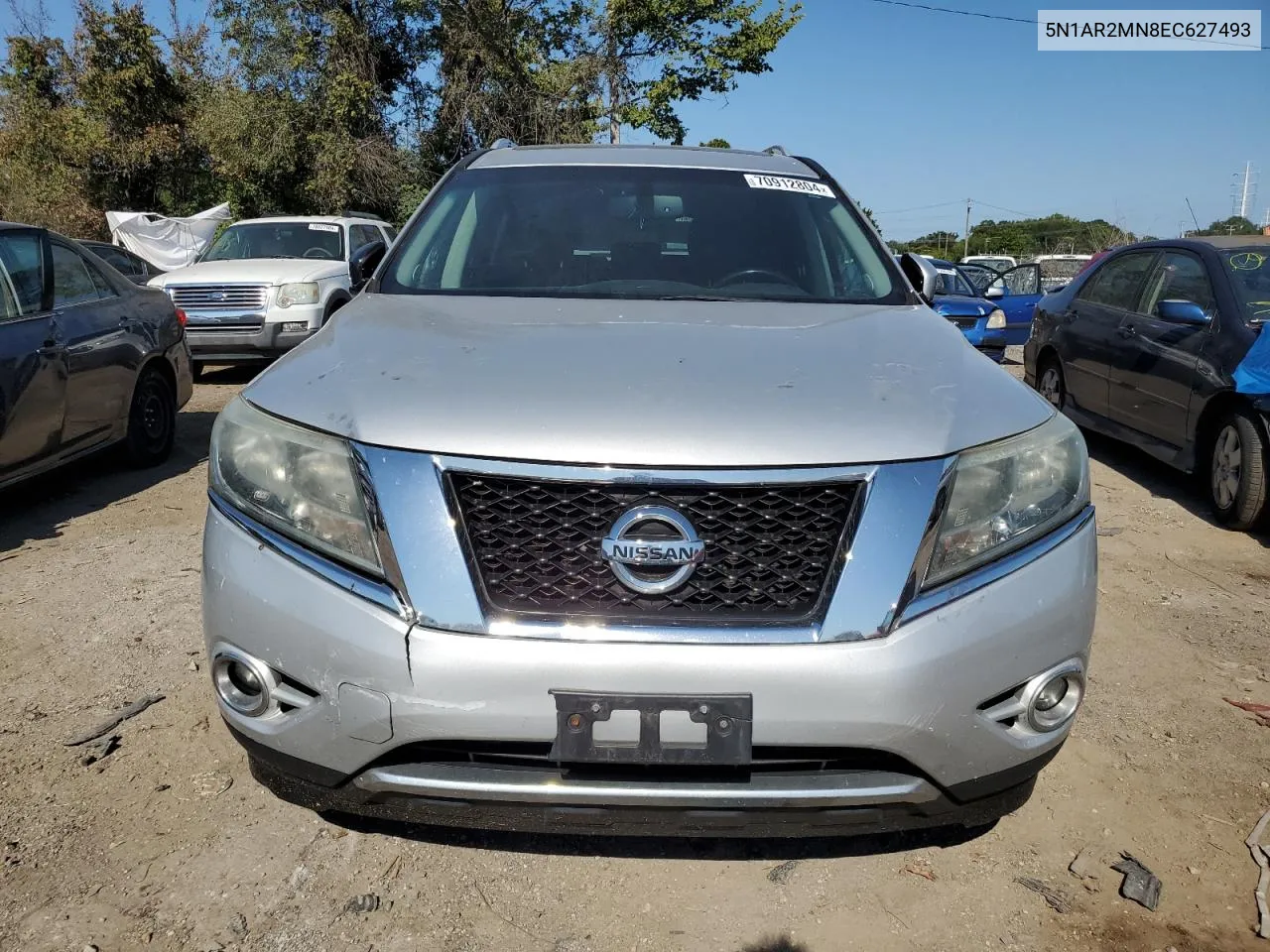 2014 Nissan Pathfinder S VIN: 5N1AR2MN8EC627493 Lot: 70912804