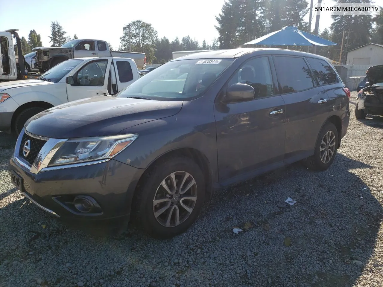 2014 Nissan Pathfinder S VIN: 5N1AR2MM8EC680119 Lot: 71678344