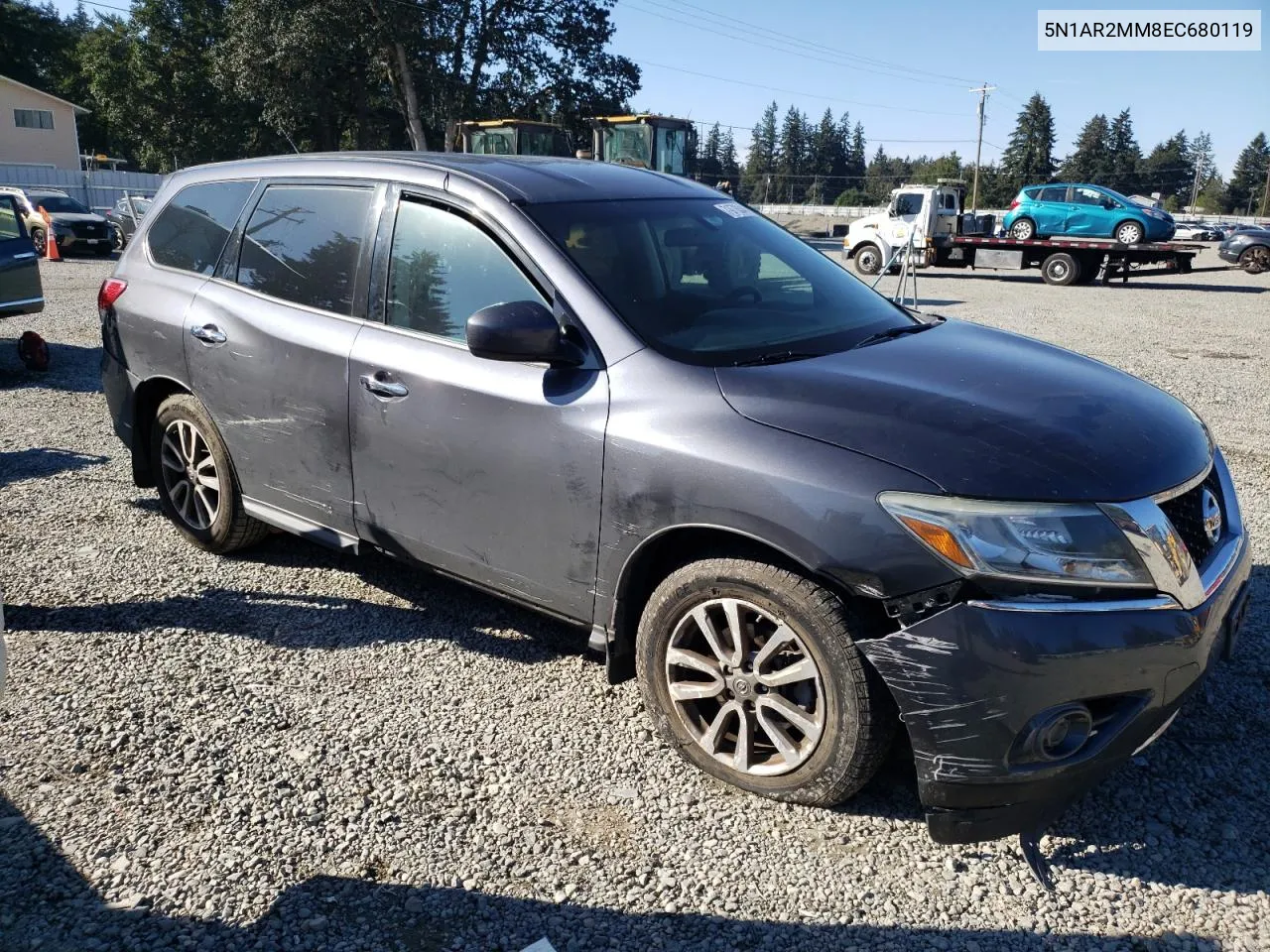 2014 Nissan Pathfinder S VIN: 5N1AR2MM8EC680119 Lot: 71678344