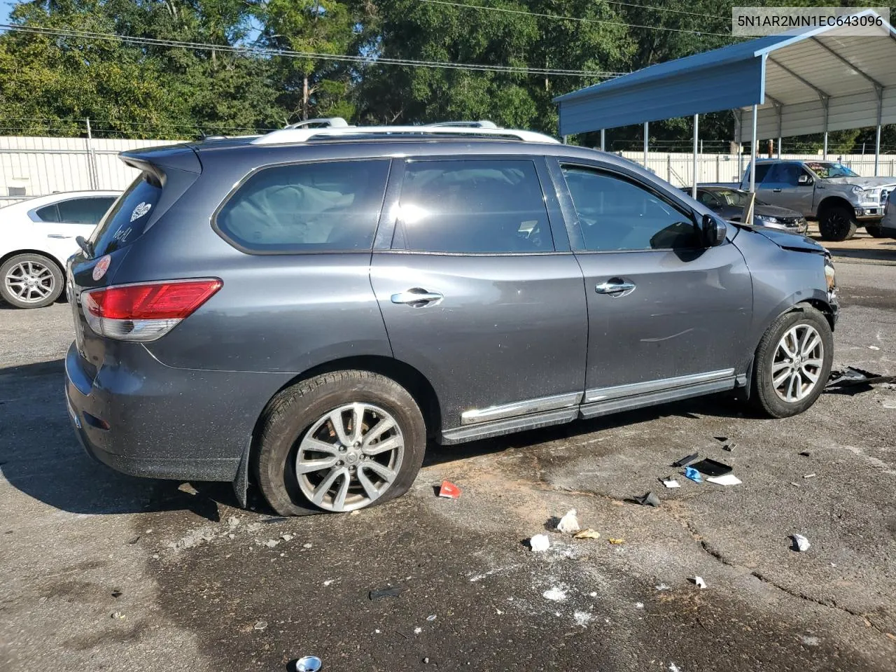 2014 Nissan Pathfinder S VIN: 5N1AR2MN1EC643096 Lot: 72288844