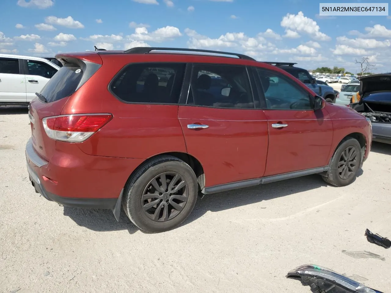 2014 Nissan Pathfinder S VIN: 5N1AR2MN3EC647134 Lot: 72620134