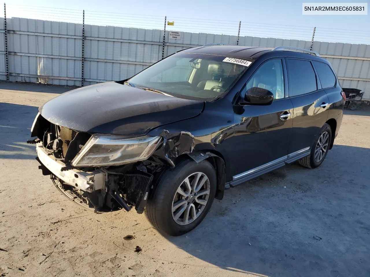 5N1AR2MM3EC605831 2014 Nissan Pathfinder S