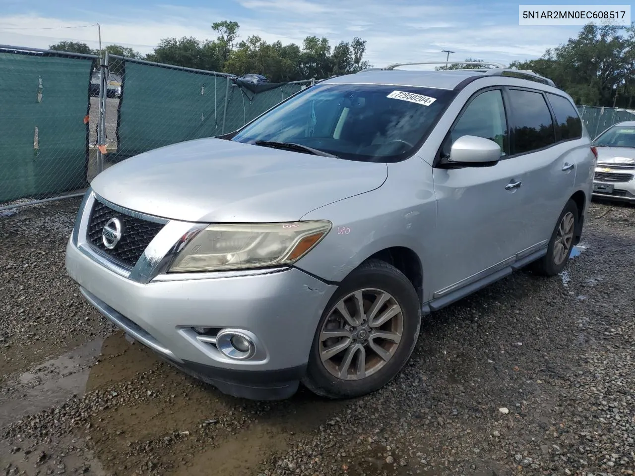 2014 Nissan Pathfinder S VIN: 5N1AR2MN0EC608517 Lot: 72950204