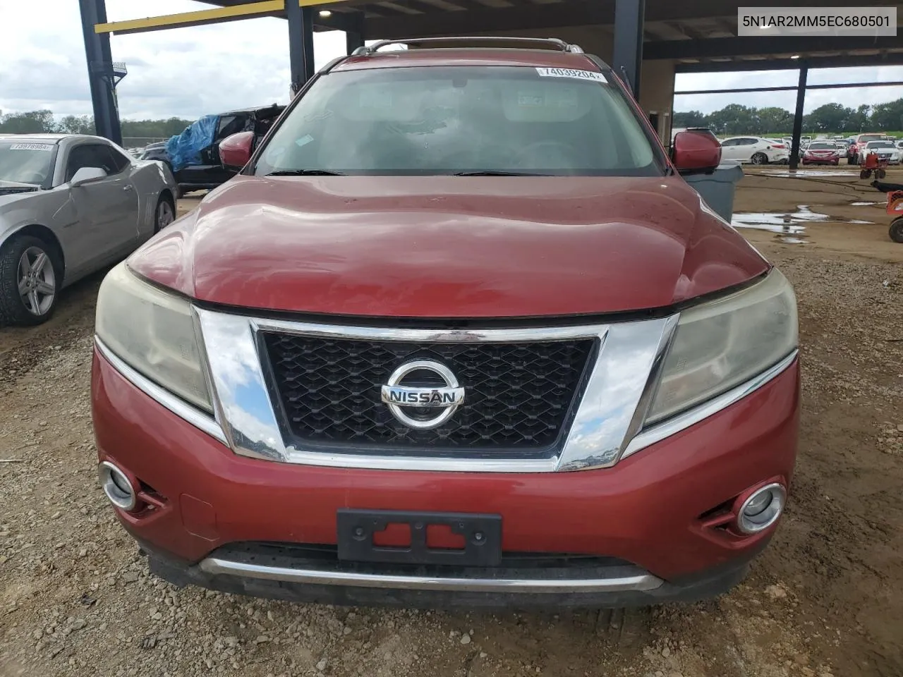 2014 Nissan Pathfinder S VIN: 5N1AR2MM5EC680501 Lot: 74039204