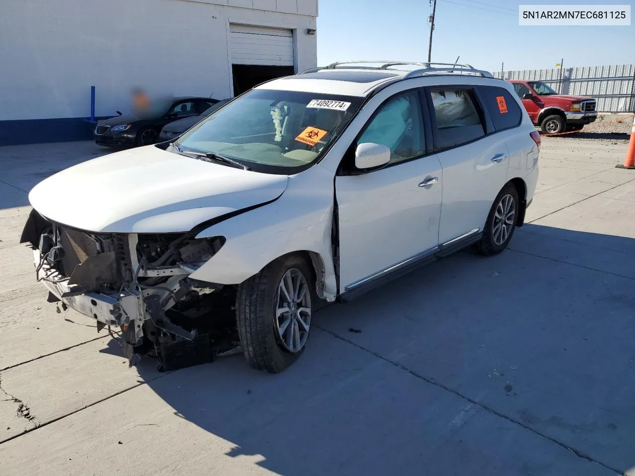 2014 Nissan Pathfinder S VIN: 5N1AR2MN7EC681125 Lot: 74092774