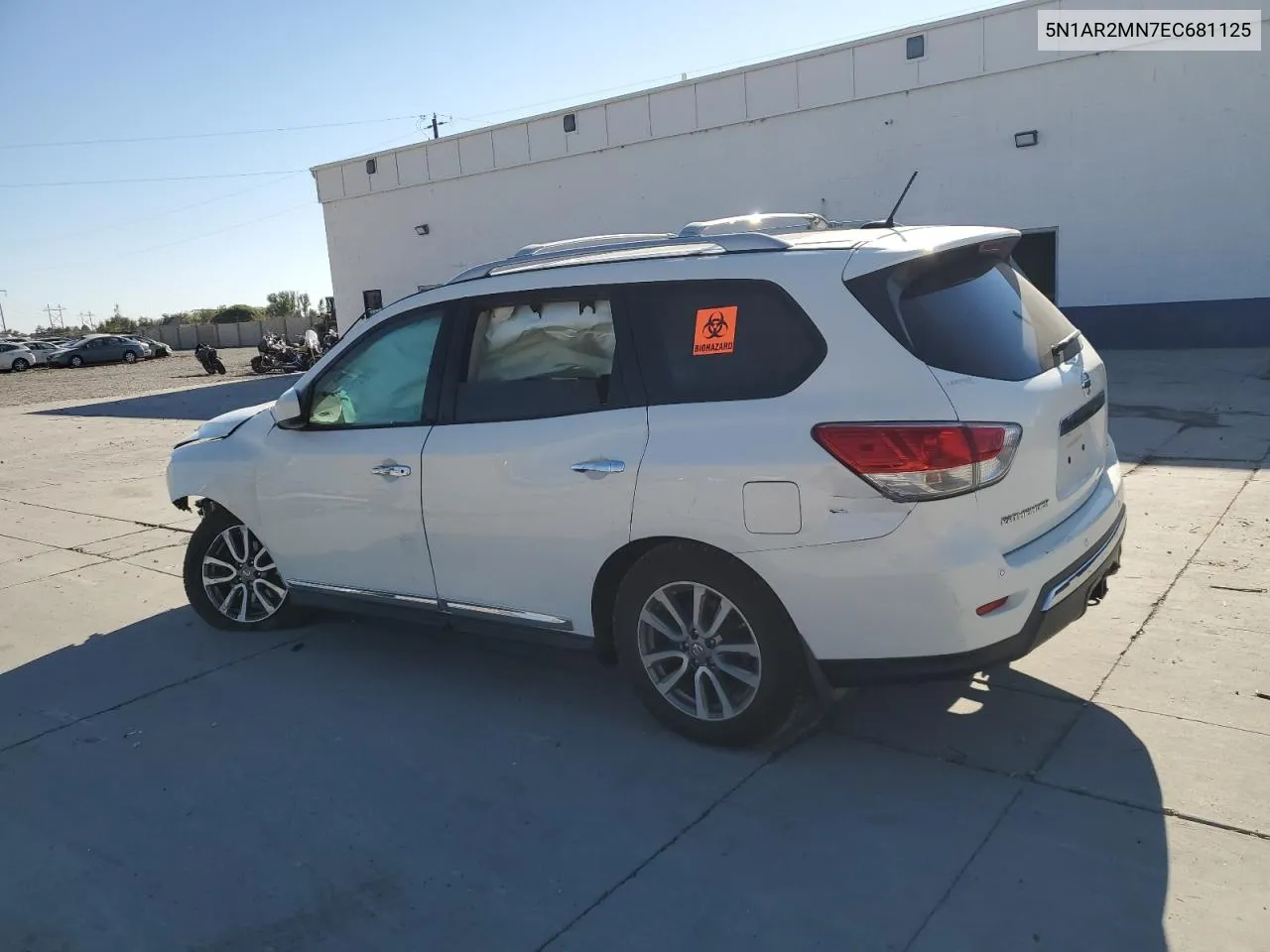 2014 Nissan Pathfinder S VIN: 5N1AR2MN7EC681125 Lot: 74092774