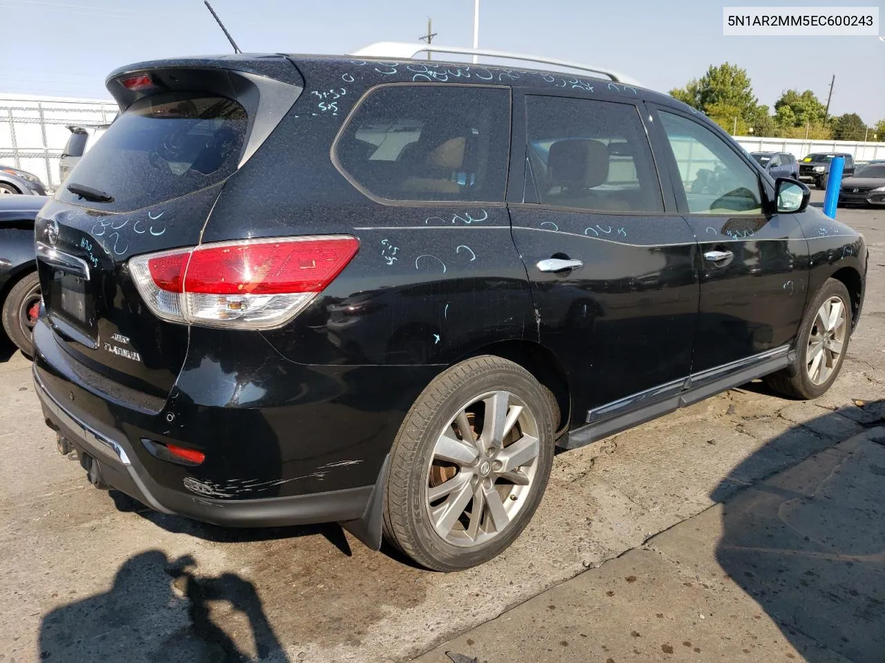 2014 Nissan Pathfinder S VIN: 5N1AR2MM5EC600243 Lot: 74623674