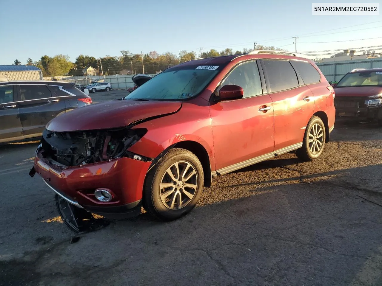 2014 Nissan Pathfinder S VIN: 5N1AR2MM2EC720582 Lot: 74680784