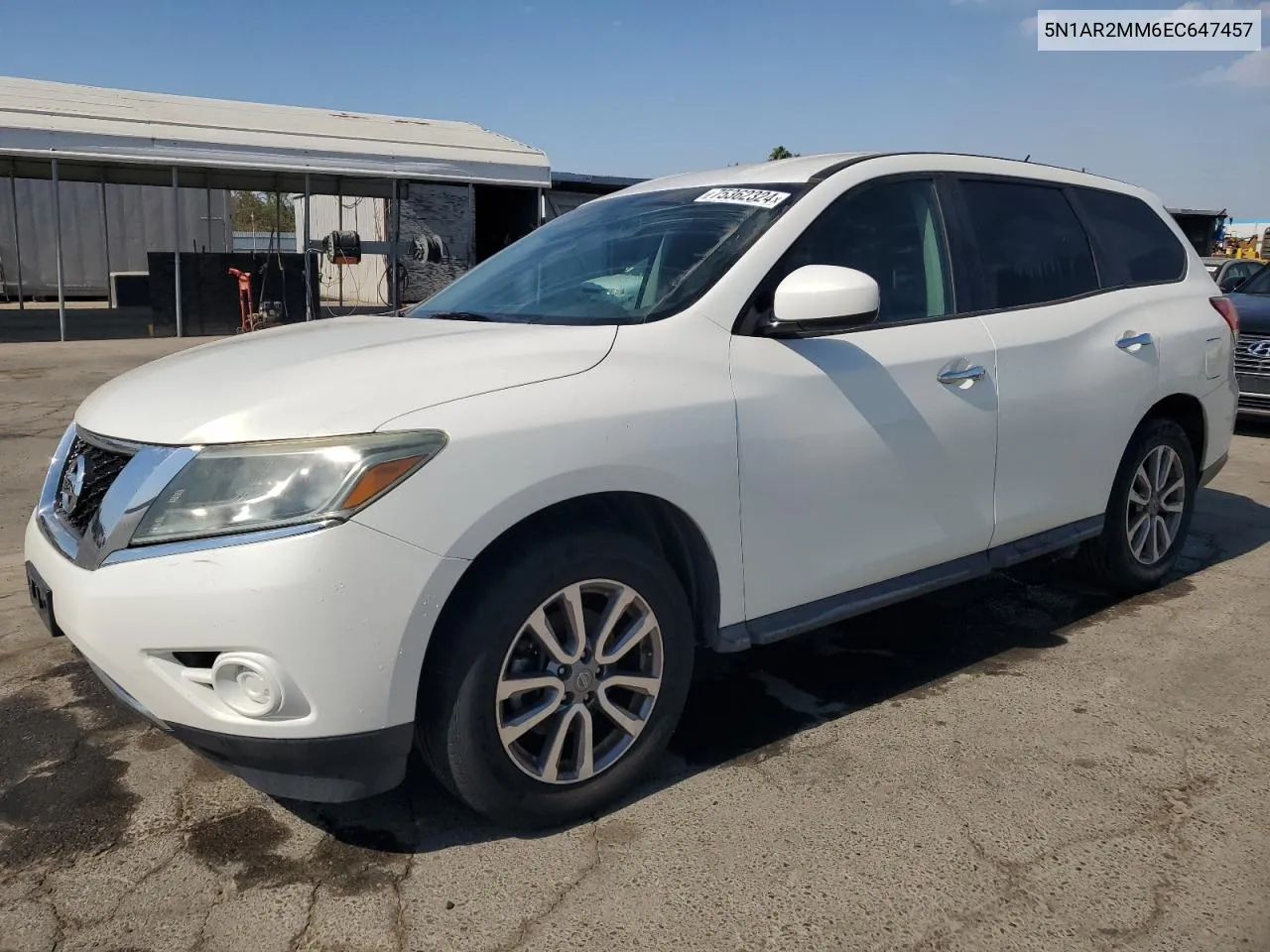 2014 Nissan Pathfinder S VIN: 5N1AR2MM6EC647457 Lot: 75362324