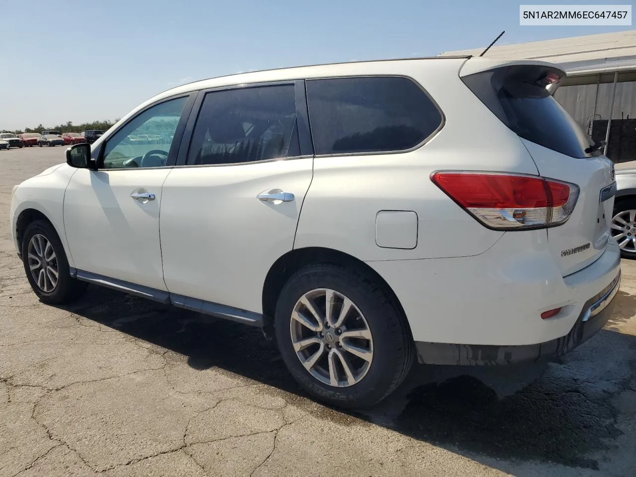 2014 Nissan Pathfinder S VIN: 5N1AR2MM6EC647457 Lot: 75362324