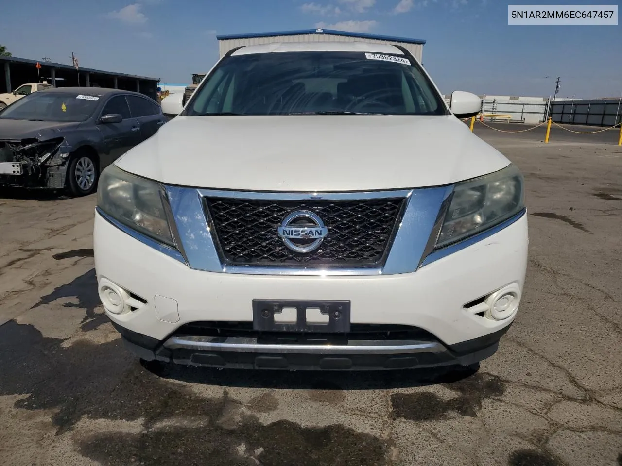 2014 Nissan Pathfinder S VIN: 5N1AR2MM6EC647457 Lot: 75362324