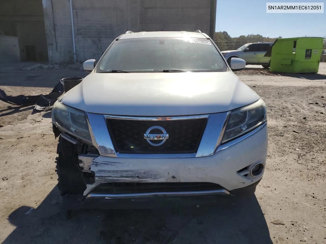 2014 Nissan Pathfinder S VIN: 5N1AR2MM1EC612051 Lot: 75479034