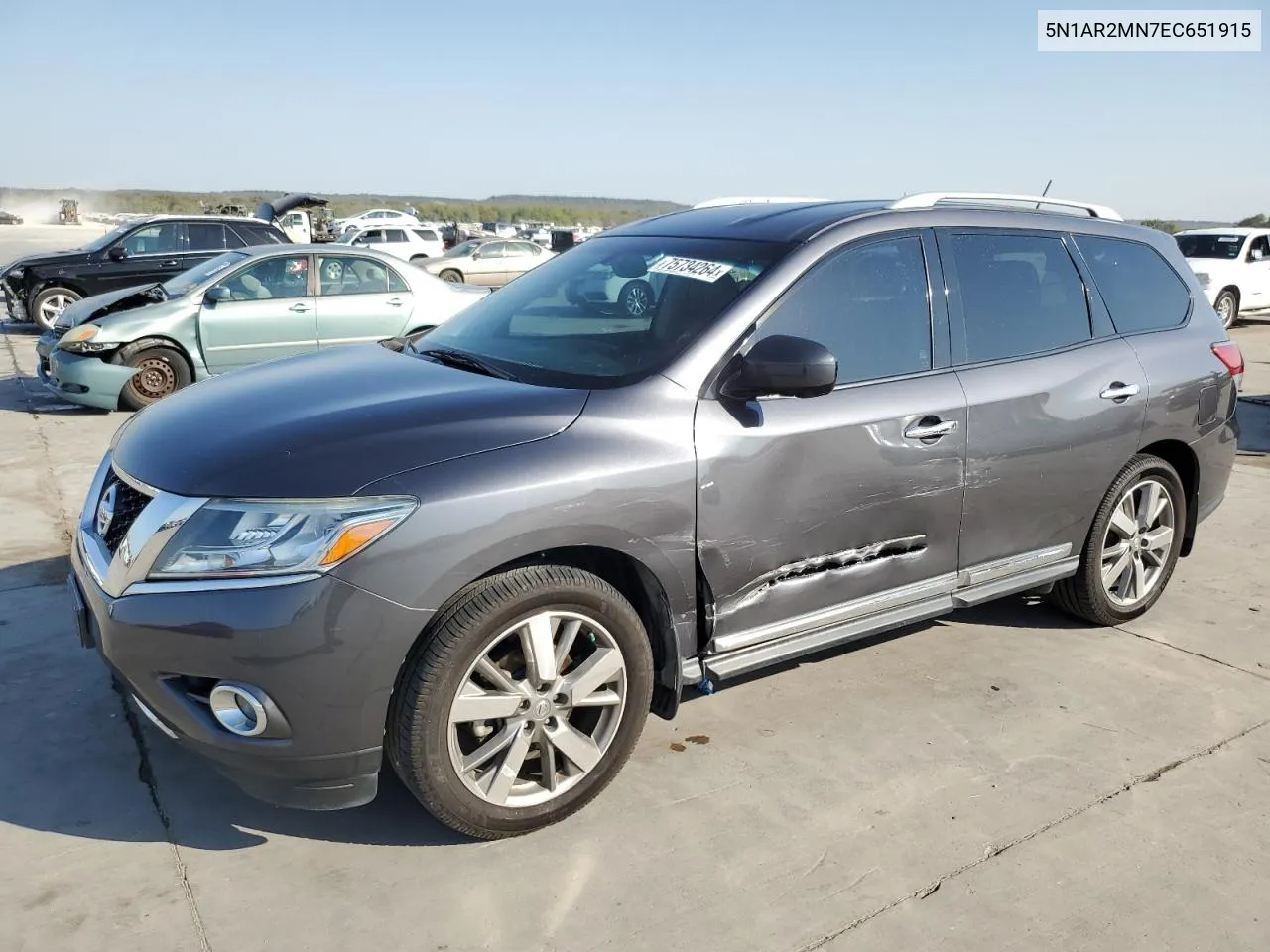 2014 Nissan Pathfinder S VIN: 5N1AR2MN7EC651915 Lot: 75734264