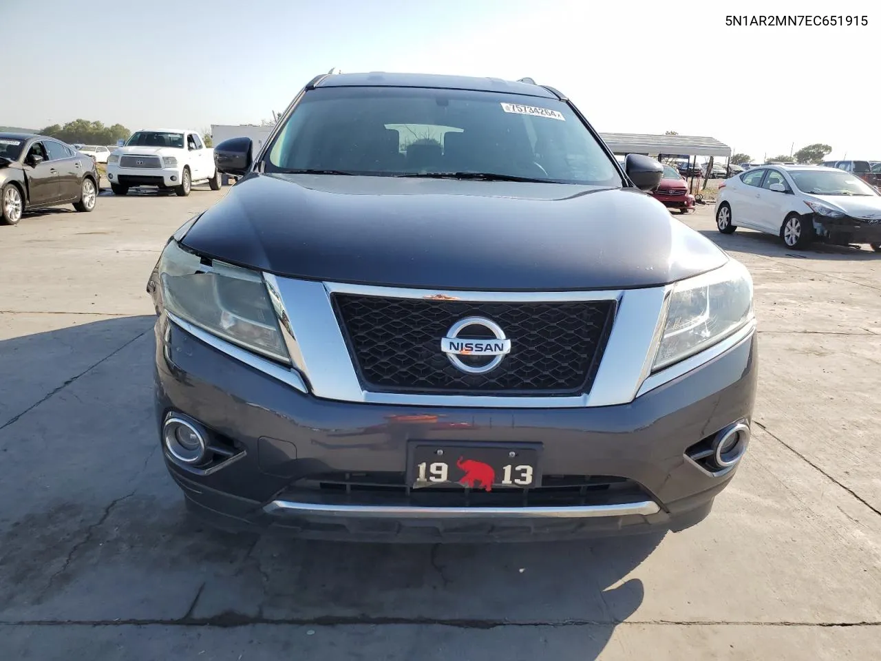 2014 Nissan Pathfinder S VIN: 5N1AR2MN7EC651915 Lot: 75734264