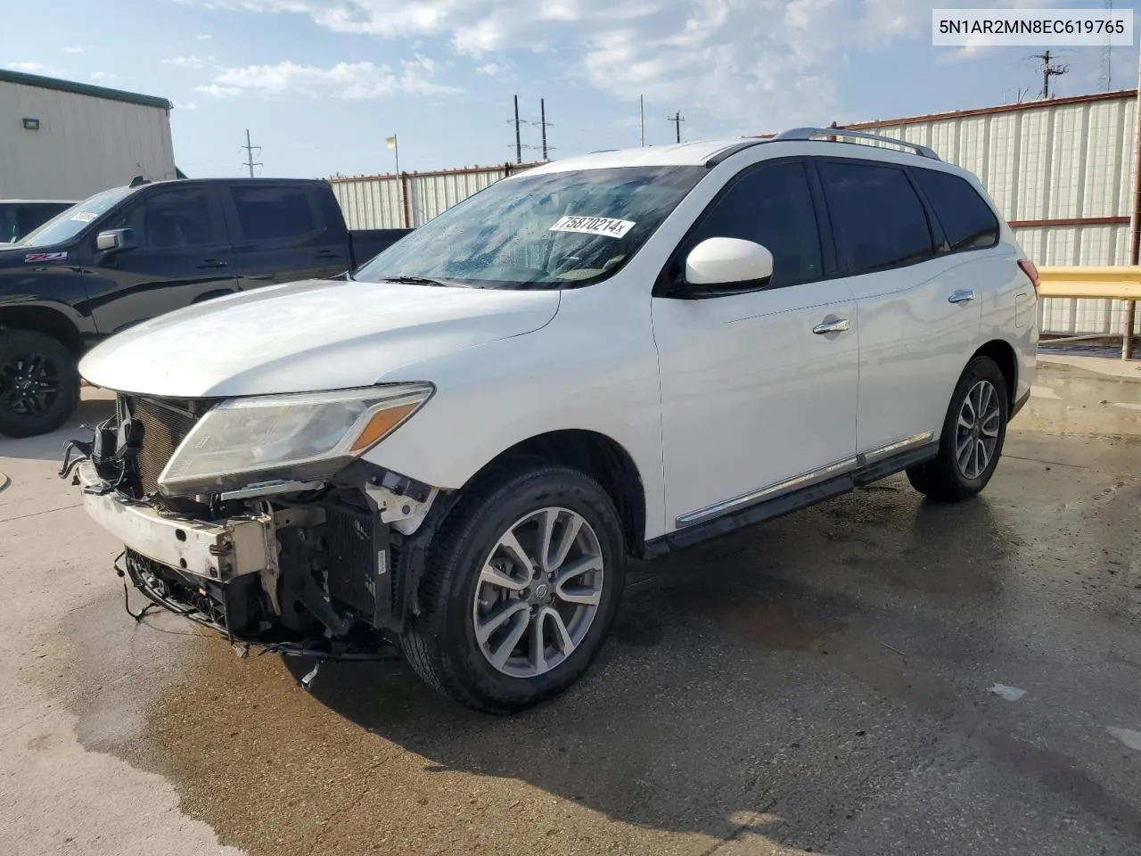 2014 Nissan Pathfinder S VIN: 5N1AR2MN8EC619765 Lot: 75870214