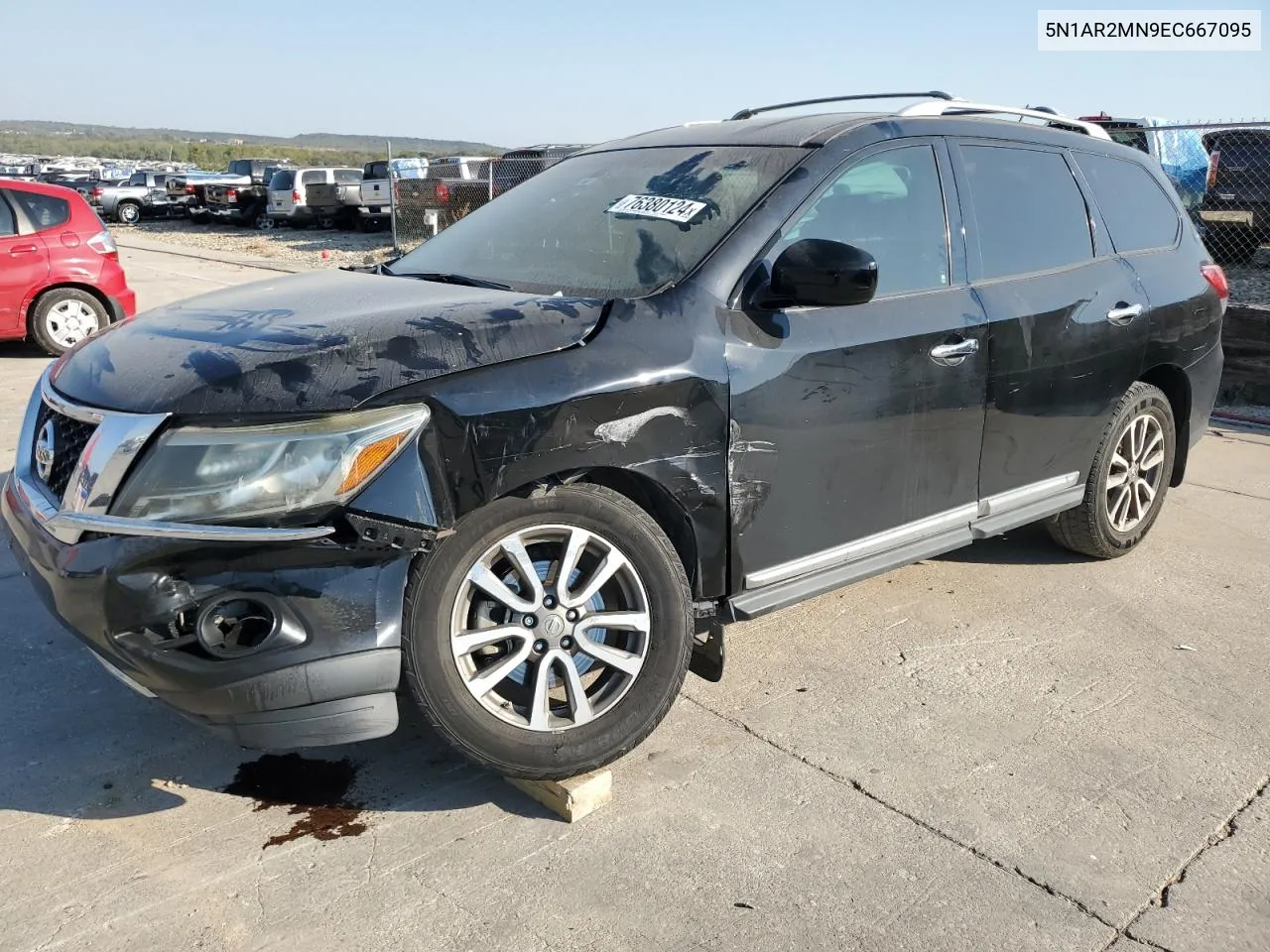 2014 Nissan Pathfinder S VIN: 5N1AR2MN9EC667095 Lot: 76380124