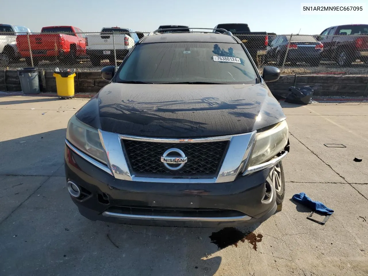 2014 Nissan Pathfinder S VIN: 5N1AR2MN9EC667095 Lot: 76380124