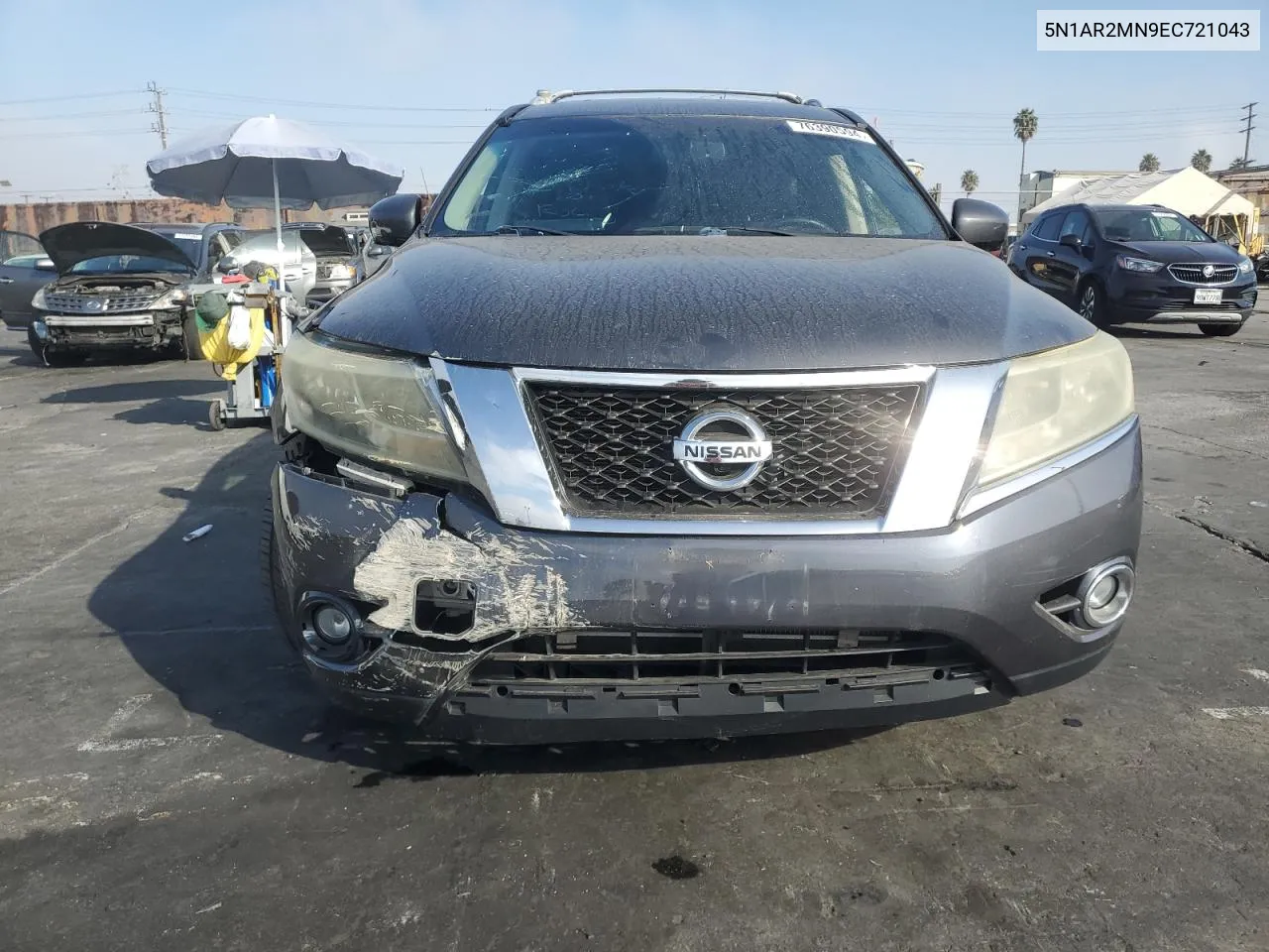 2014 Nissan Pathfinder S VIN: 5N1AR2MN9EC721043 Lot: 76390594