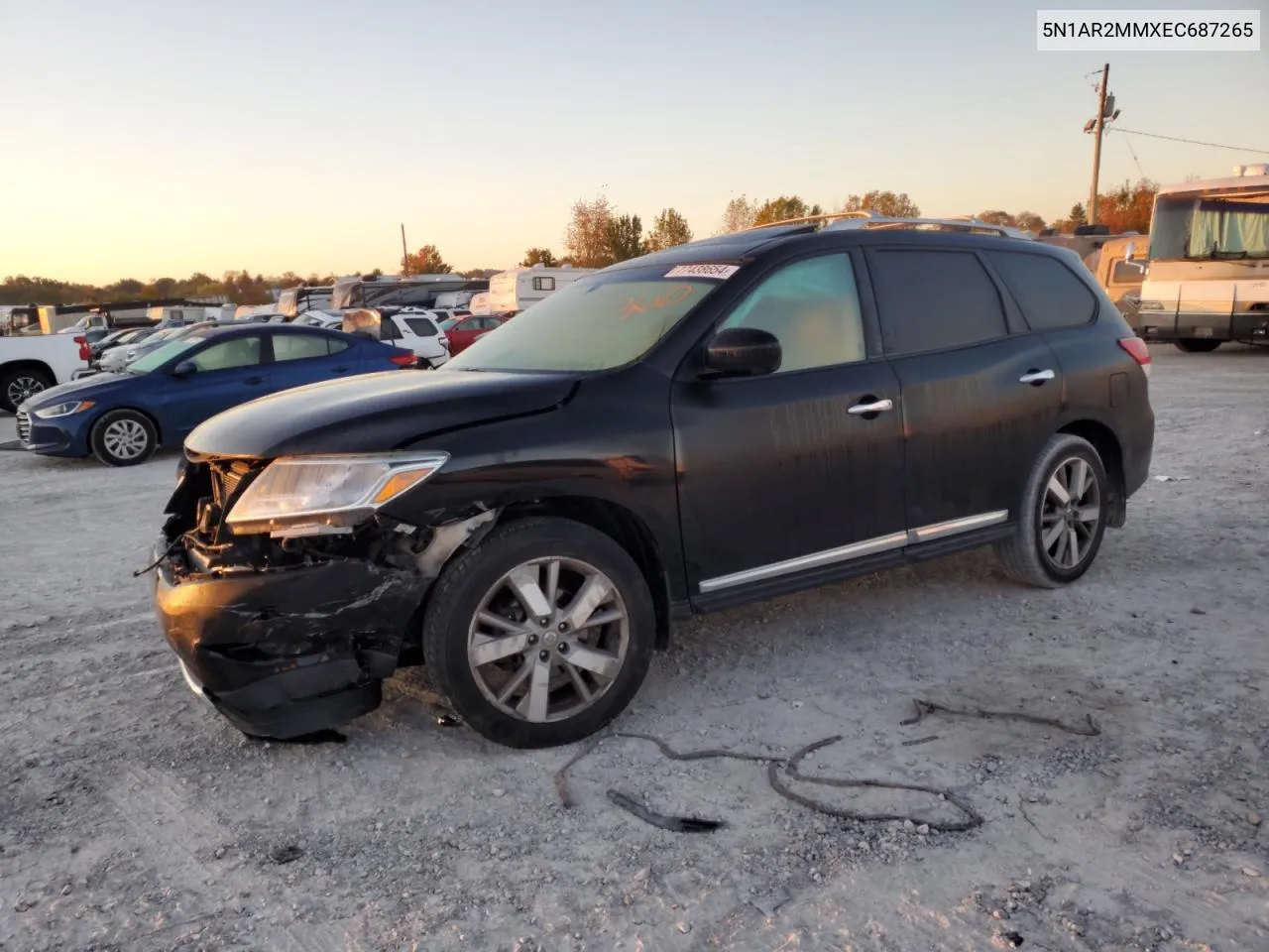 2014 Nissan Pathfinder S VIN: 5N1AR2MMXEC687265 Lot: 77438654