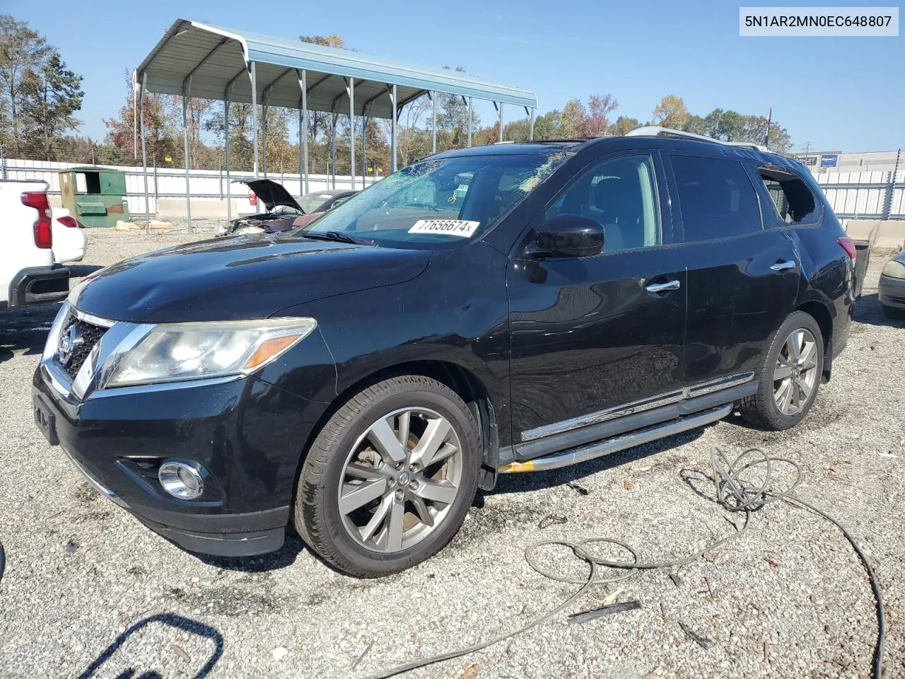 2014 Nissan Pathfinder S VIN: 5N1AR2MN0EC648807 Lot: 77656674