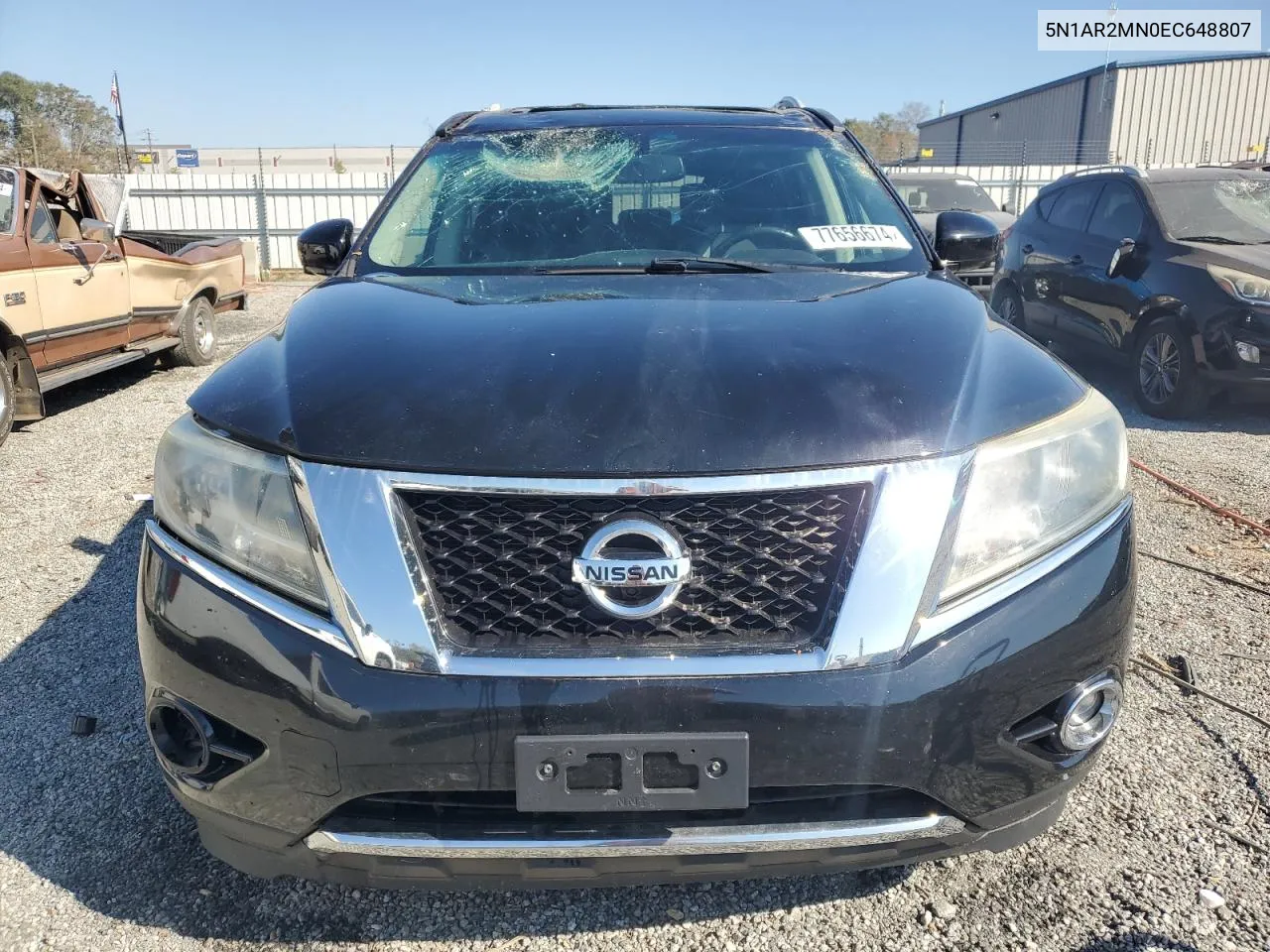 2014 Nissan Pathfinder S VIN: 5N1AR2MN0EC648807 Lot: 77656674