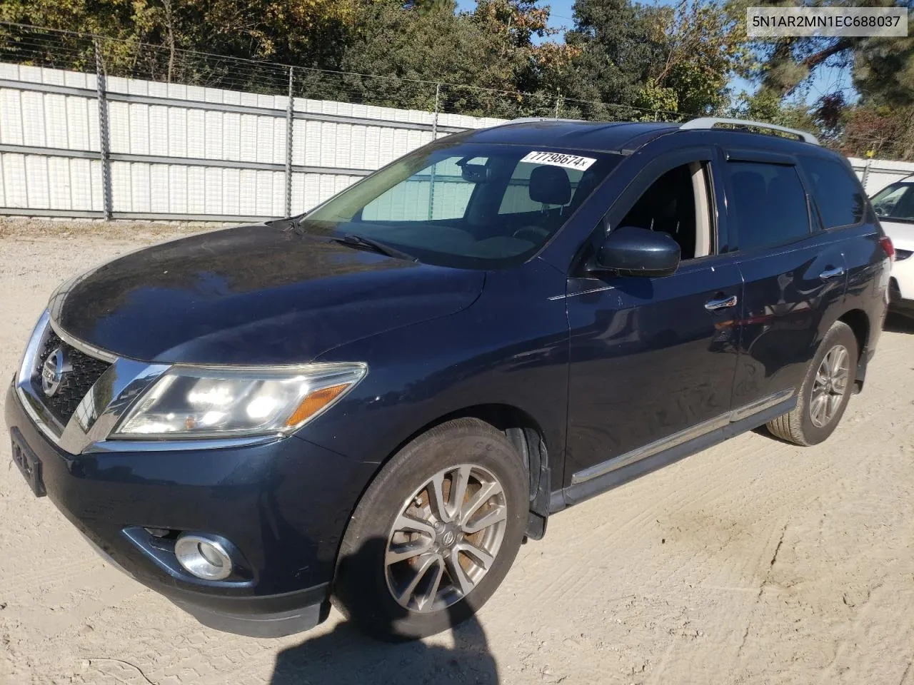 2014 Nissan Pathfinder S VIN: 5N1AR2MN1EC688037 Lot: 77798674