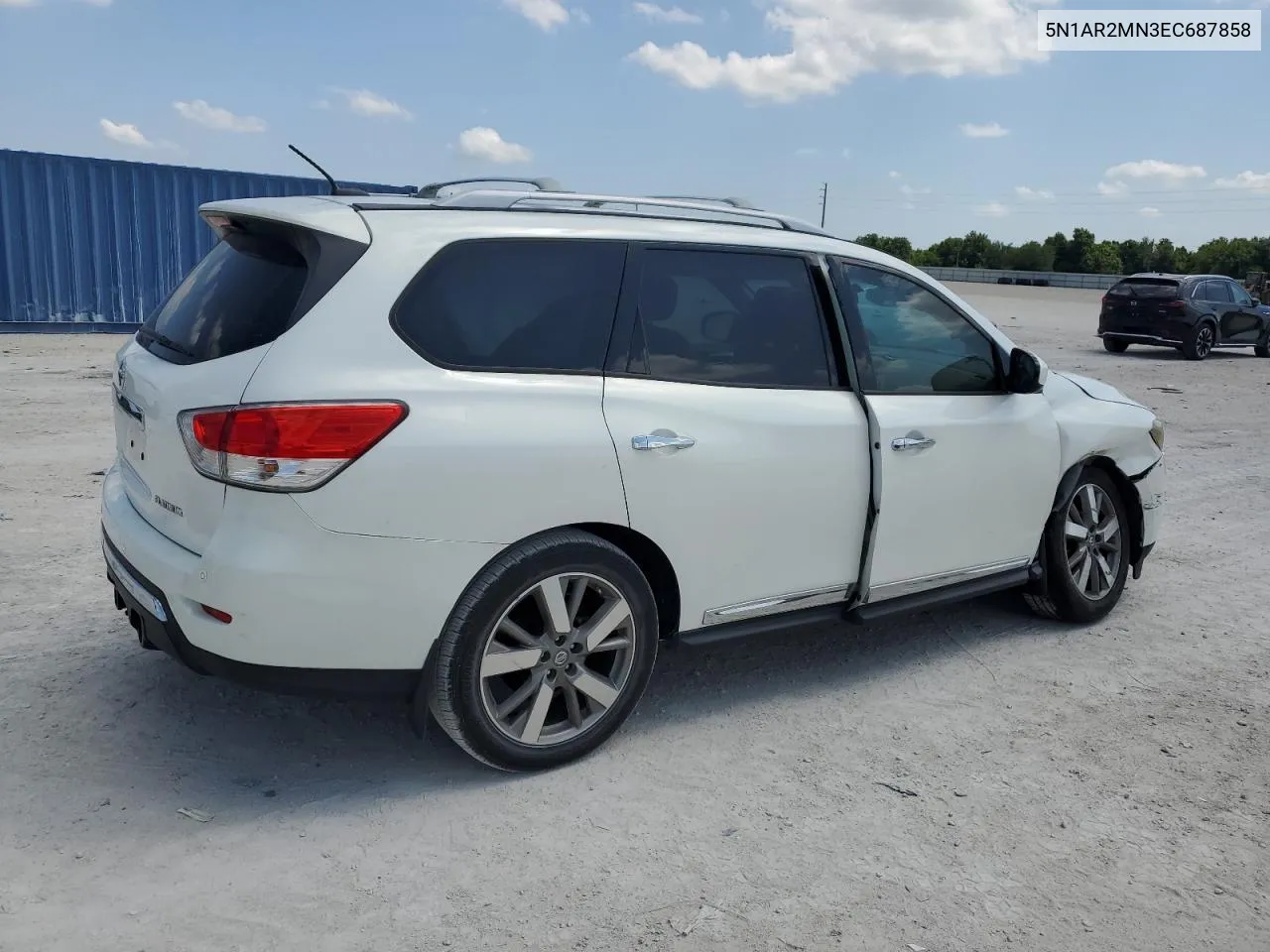 2014 Nissan Pathfinder S VIN: 5N1AR2MN3EC687858 Lot: 77900074