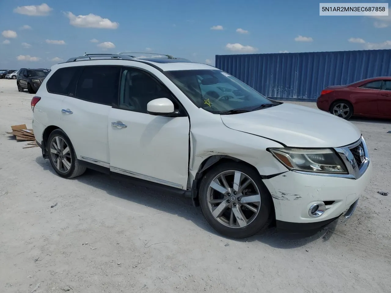 2014 Nissan Pathfinder S VIN: 5N1AR2MN3EC687858 Lot: 77900074