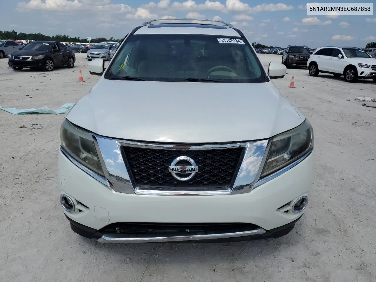 2014 Nissan Pathfinder S VIN: 5N1AR2MN3EC687858 Lot: 77900074