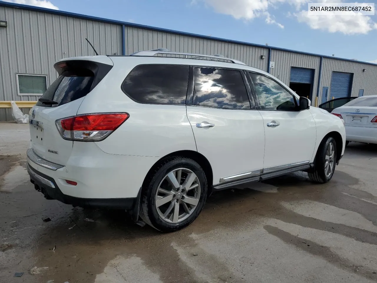 2014 Nissan Pathfinder S VIN: 5N1AR2MN8EC687452 Lot: 78243714