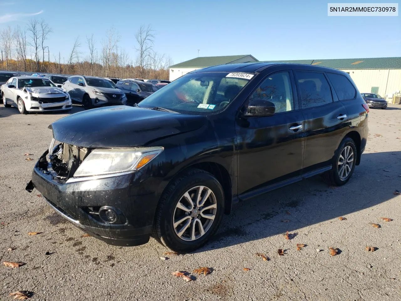 2014 Nissan Pathfinder S VIN: 5N1AR2MM0EC730978 Lot: 78393624