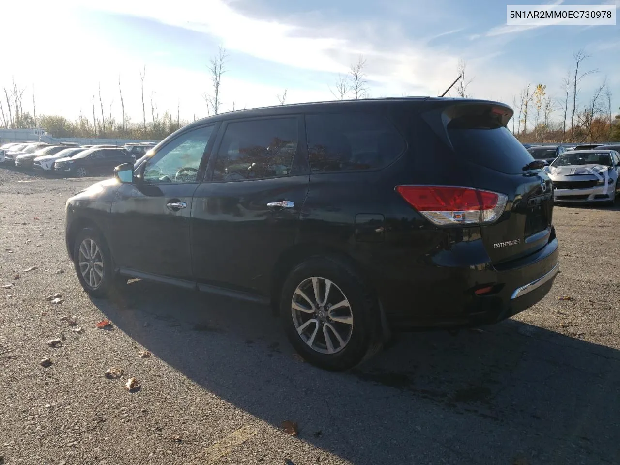 2014 Nissan Pathfinder S VIN: 5N1AR2MM0EC730978 Lot: 78393624