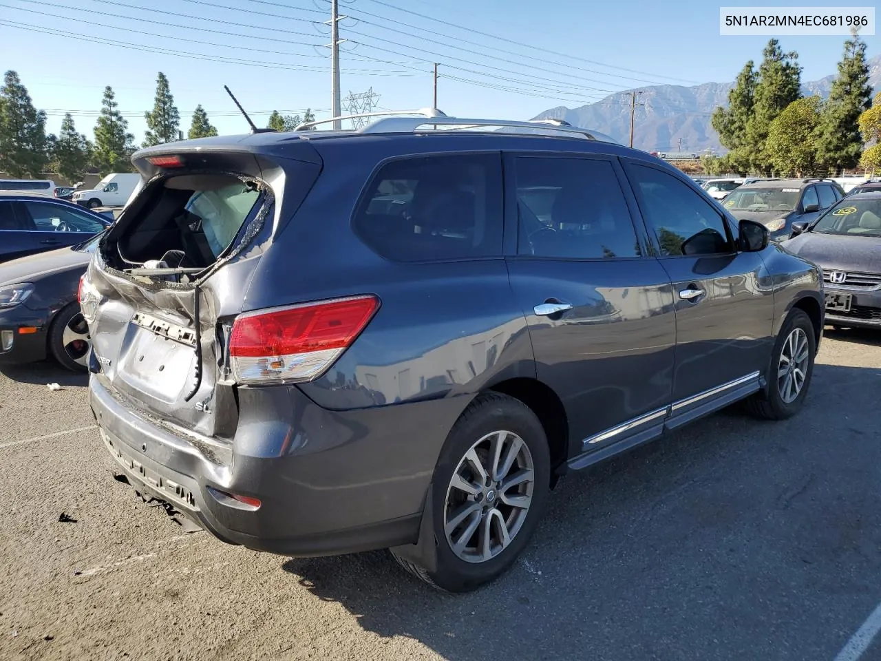 2014 Nissan Pathfinder S VIN: 5N1AR2MN4EC681986 Lot: 78754464