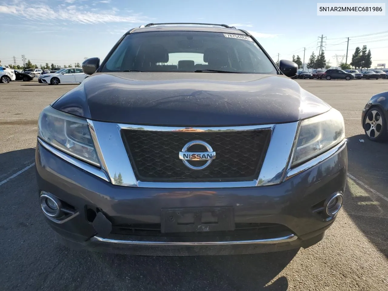 2014 Nissan Pathfinder S VIN: 5N1AR2MN4EC681986 Lot: 78754464