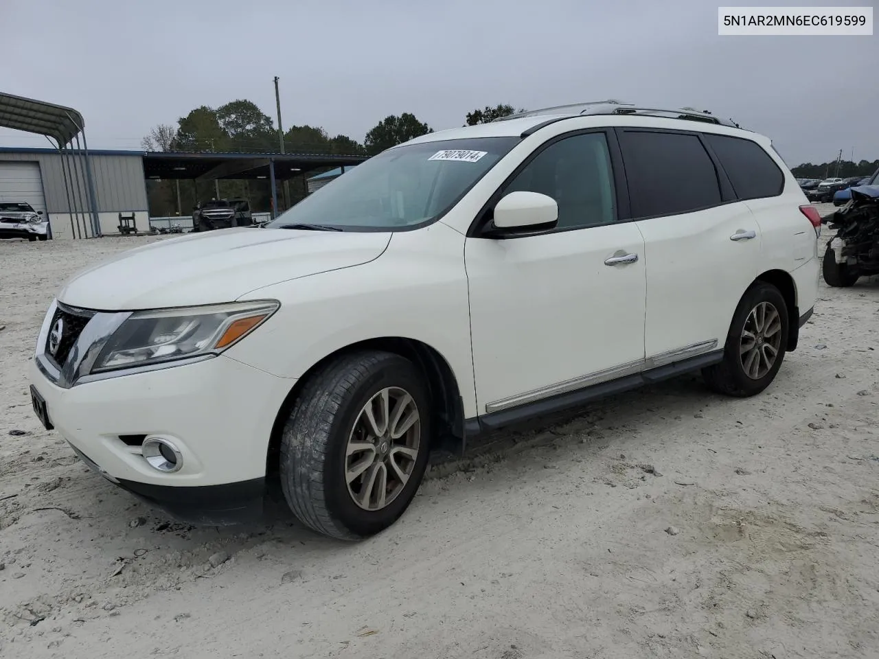 2014 Nissan Pathfinder S VIN: 5N1AR2MN6EC619599 Lot: 79079014