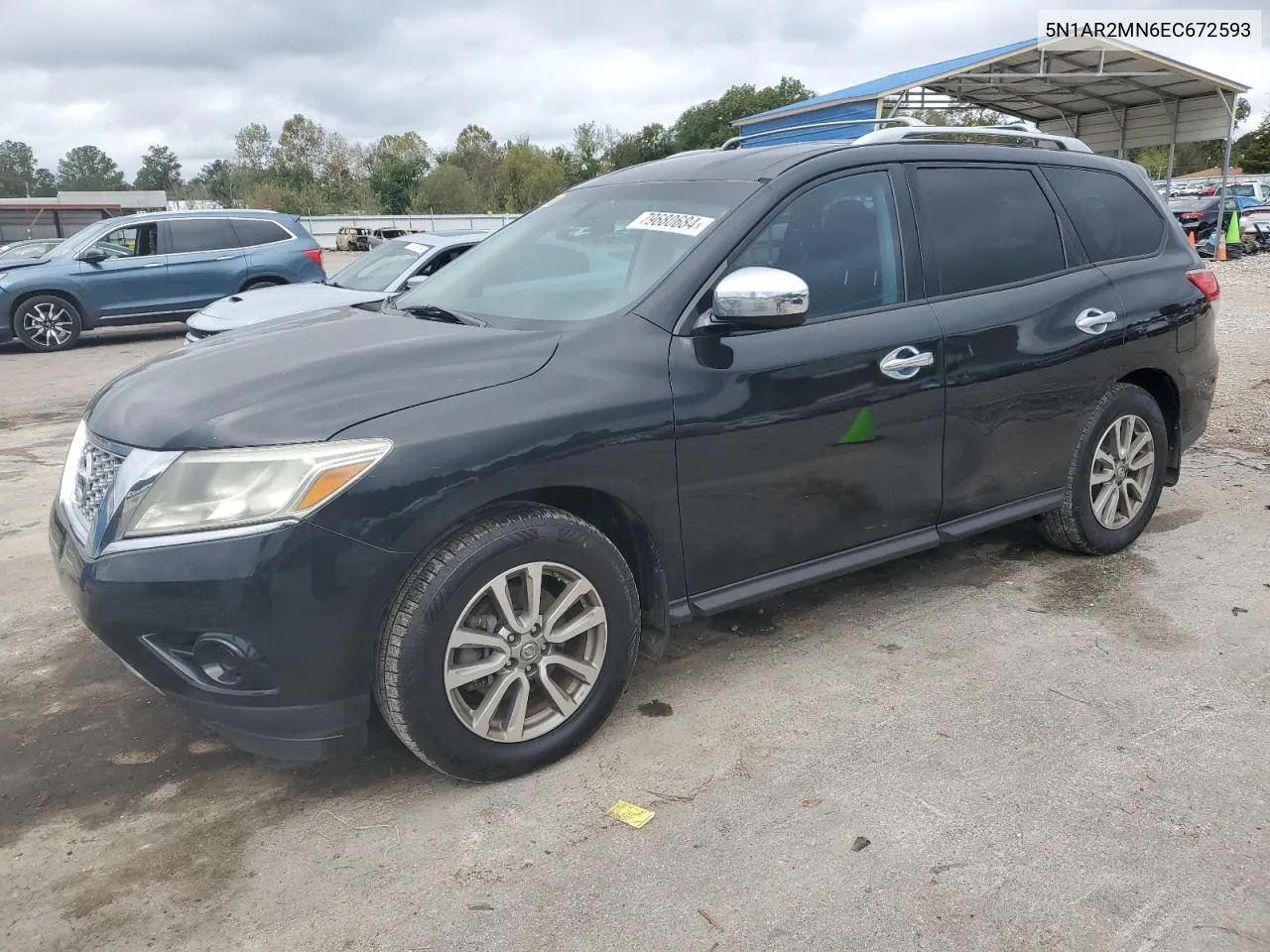 2014 Nissan Pathfinder S VIN: 5N1AR2MN6EC672593 Lot: 79680684