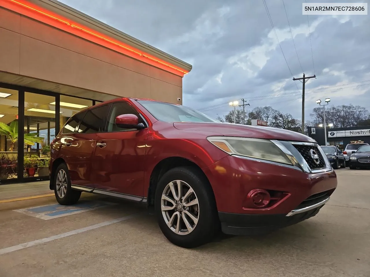 2014 Nissan Pathfinder S VIN: 5N1AR2MN7EC728606 Lot: 79960314