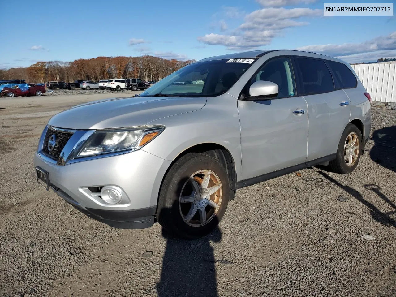 2014 Nissan Pathfinder S VIN: 5N1AR2MM3EC707713 Lot: 80011514