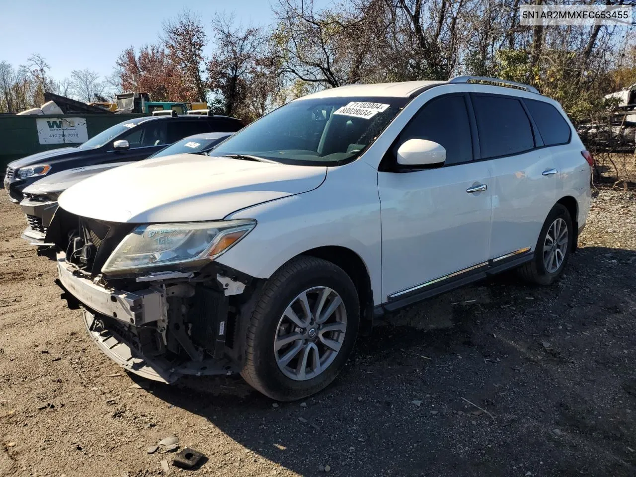 2014 Nissan Pathfinder S VIN: 5N1AR2MMXEC653455 Lot: 80028034