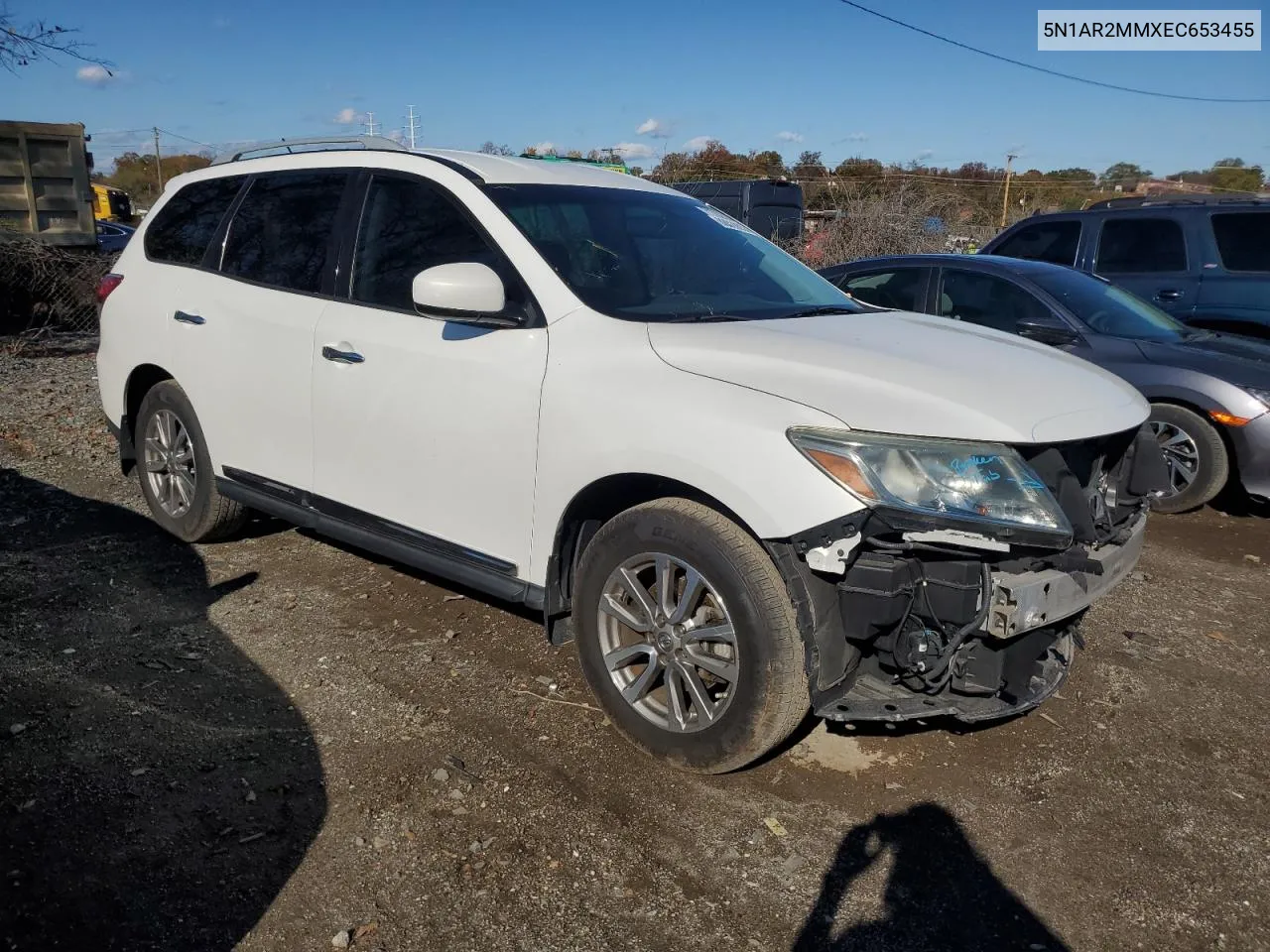 2014 Nissan Pathfinder S VIN: 5N1AR2MMXEC653455 Lot: 80028034