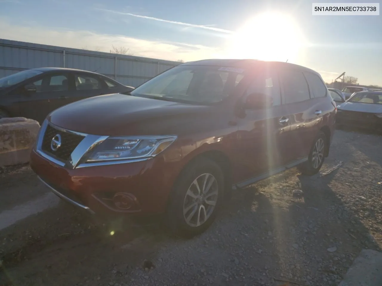 2014 Nissan Pathfinder S VIN: 5N1AR2MN5EC733738 Lot: 80145724