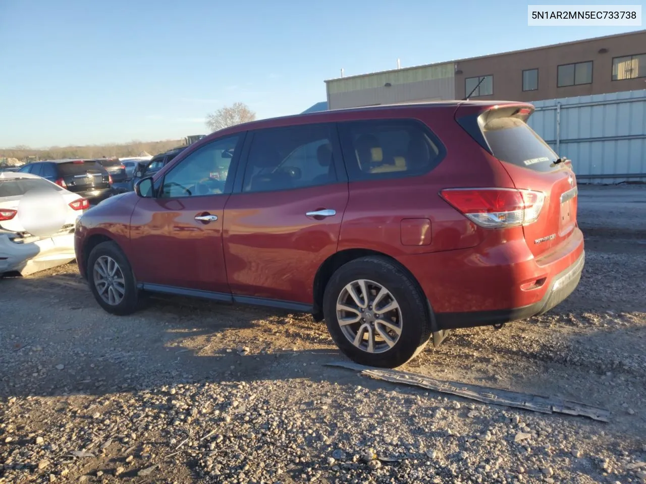 2014 Nissan Pathfinder S VIN: 5N1AR2MN5EC733738 Lot: 80145724