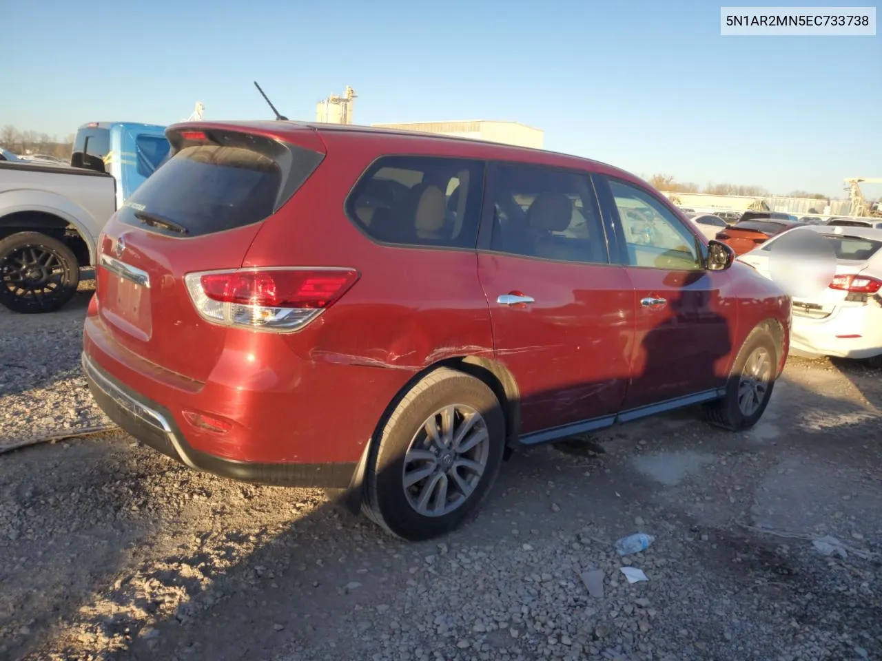 2014 Nissan Pathfinder S VIN: 5N1AR2MN5EC733738 Lot: 80145724