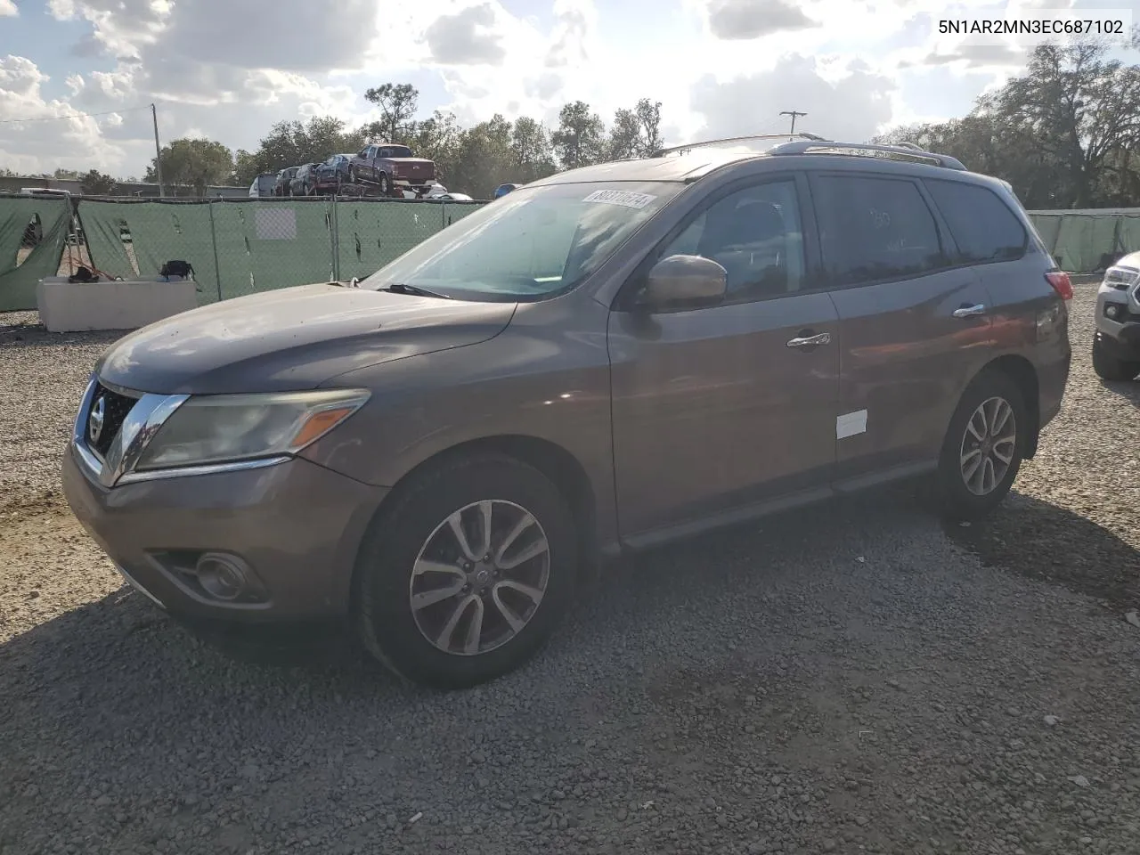 2014 Nissan Pathfinder S VIN: 5N1AR2MN3EC687102 Lot: 80370674