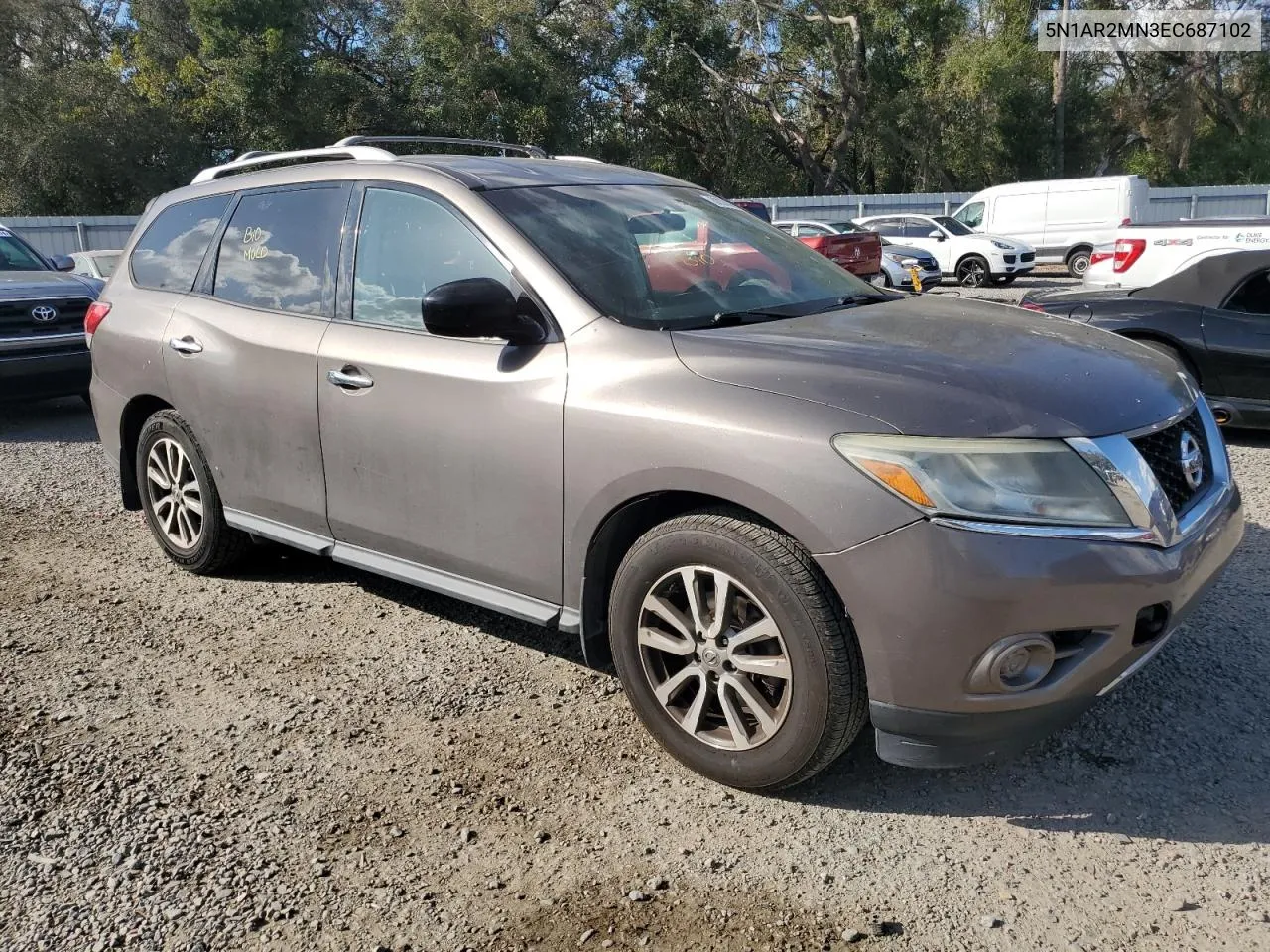 2014 Nissan Pathfinder S VIN: 5N1AR2MN3EC687102 Lot: 80370674