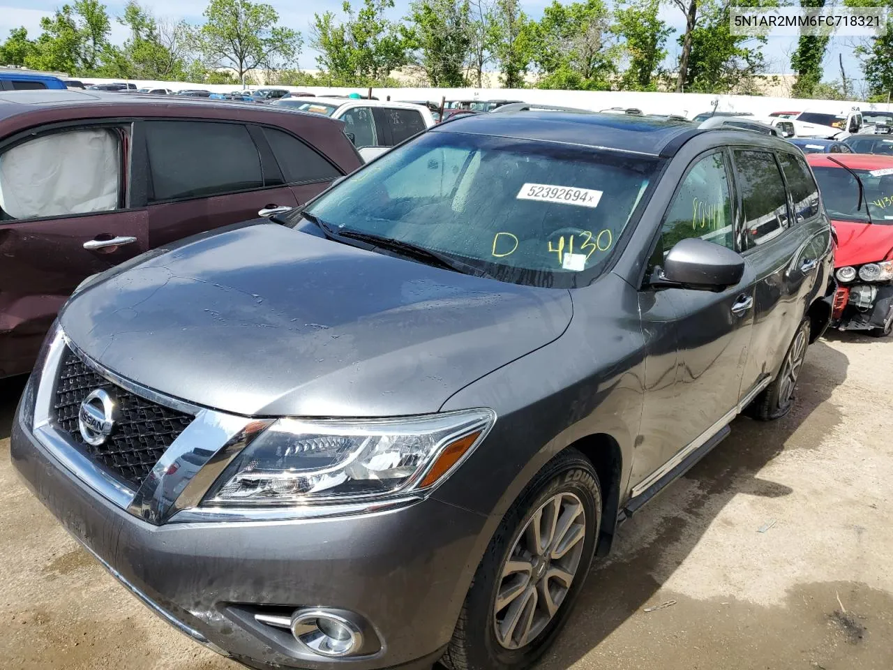 2015 Nissan Pathfinder S VIN: 5N1AR2MM6FC718321 Lot: 52392694