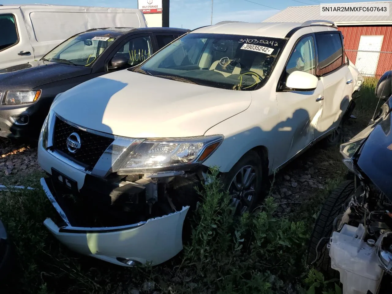 2015 Nissan Pathfinder S VIN: 5N1AR2MMXFC607643 Lot: 59509273