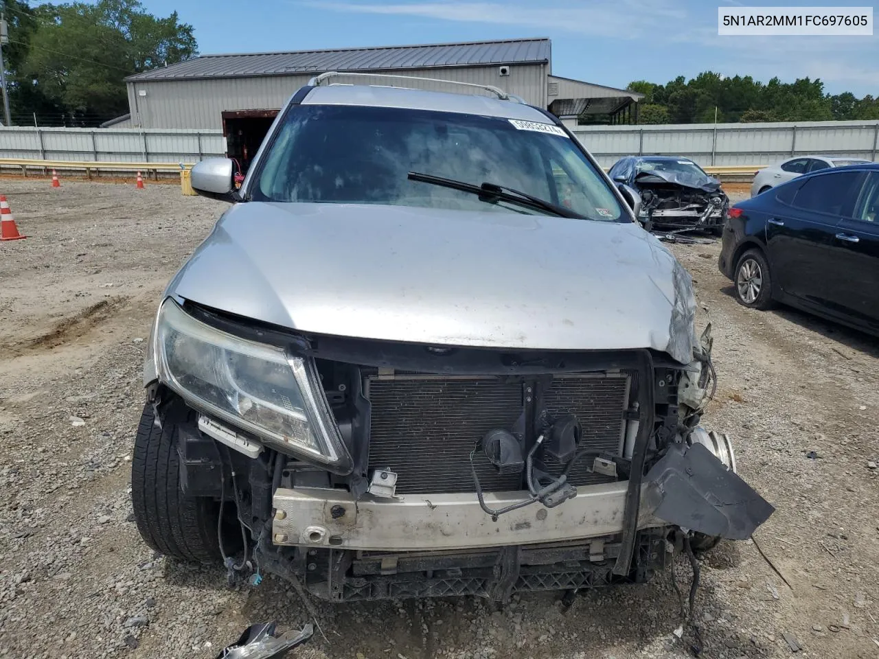 2015 Nissan Pathfinder S VIN: 5N1AR2MM1FC697605 Lot: 59853274