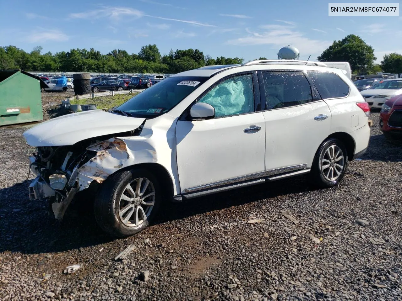 2015 Nissan Pathfinder S VIN: 5N1AR2MM8FC674077 Lot: 62236754